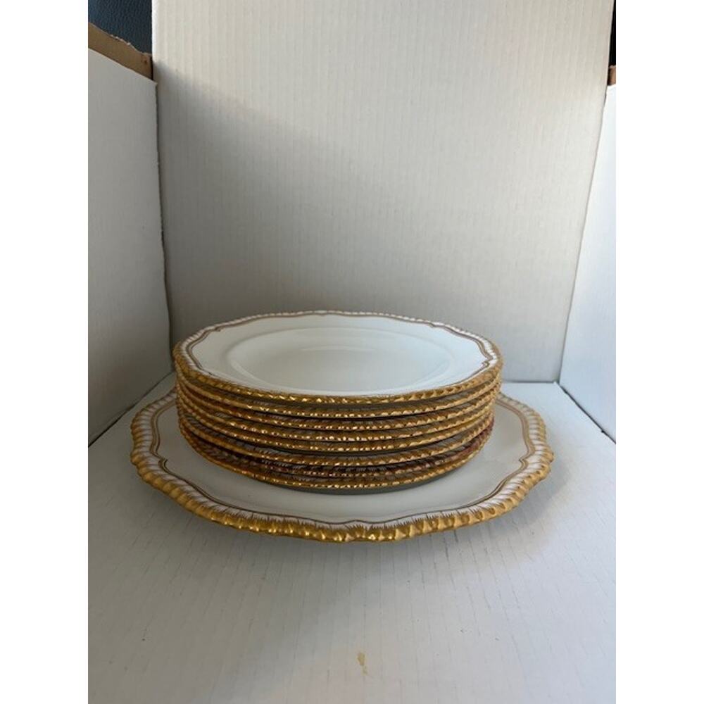 Set of 8 Spode Hallmark Salad Plates and 1 Dinner Plate 4223